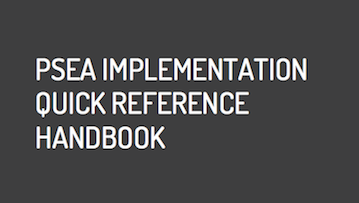 PSEA Implementation Quick Reference Handbook